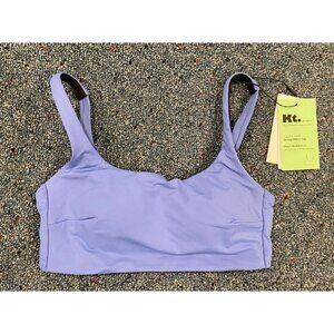 NWT Knix Bikini Bathing Suit Top Square Neck Wave Pool Blue XS New